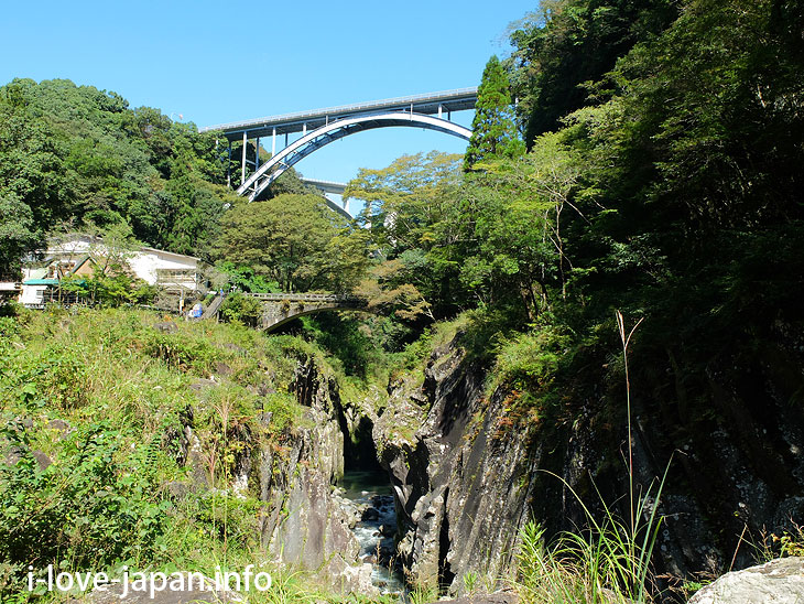 From the top or the bottom, "Manai waterfall" at Takachiho Gorge.